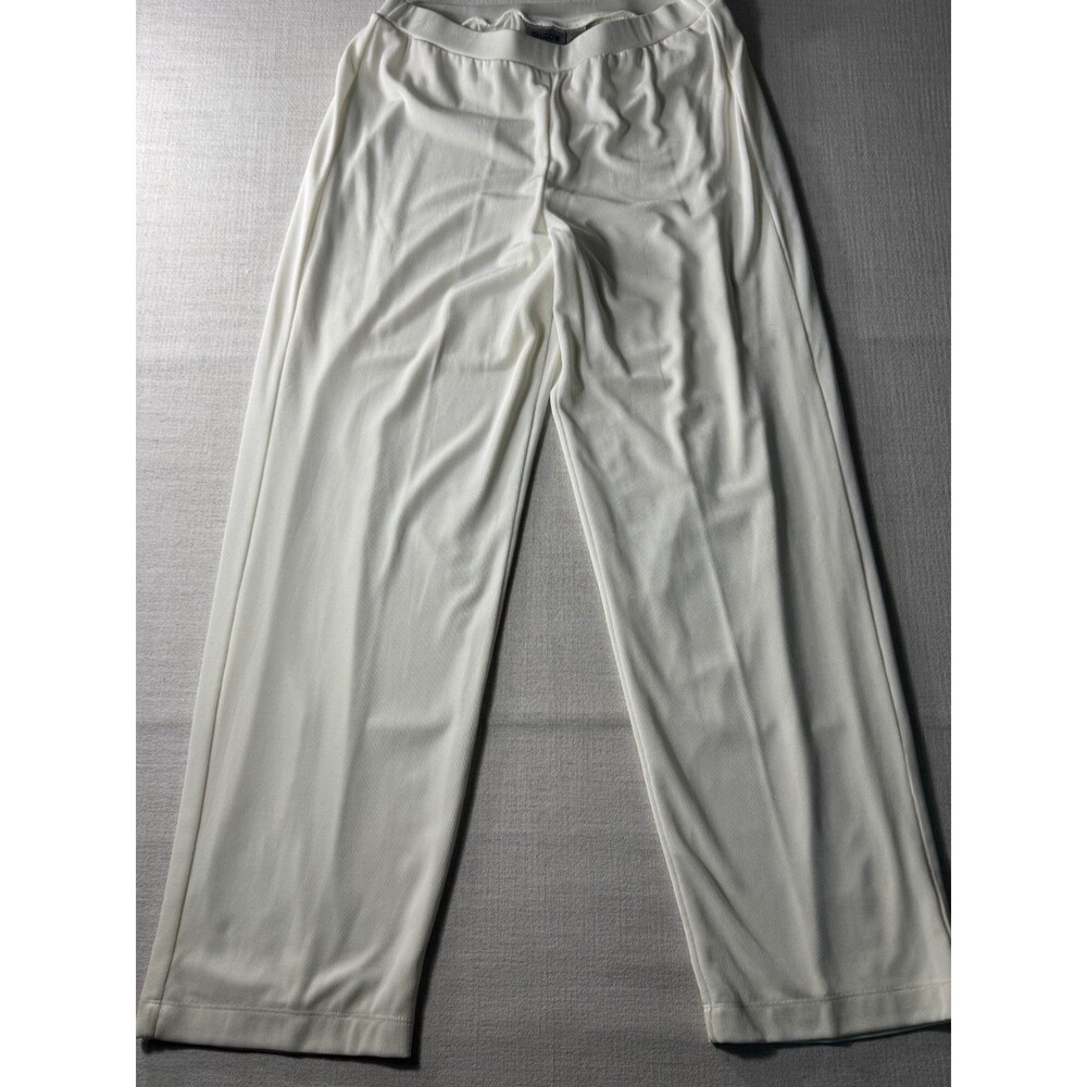 Chico’s Travelers Women’s Loose Fit Pull On Pants Ivory Size 2 Coastal Lined
